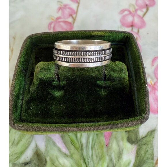 Mexico Other - Vintage 90's Mexico 925 Silver Mens Spinner Ring 12 grams Sz 13 3/4